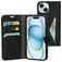 Mobiparts Classic Wallet iPhone 15 Hülle Klapphülle Geldbörse - Schwarz