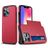 Mobigear Card iPhone 14 Pro Max Hülle Hardcase Backcover Stoßfest mit Kartenhalter - Rot