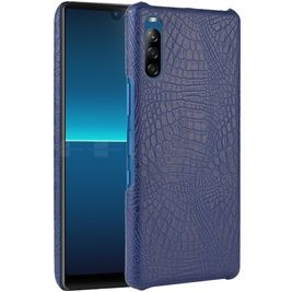 Mobigear Croco Sony Xperia L4 Hülle Hardcase Backcover - Blau