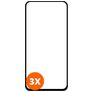Mobigear Premium Motorola One Hyper Panzerglas Gehärtetes Glas Displayschutz - Hüllenfreundlich - Schwarz (3er Pack)