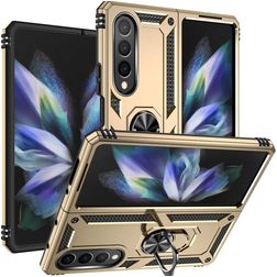 Mobigear Armor Ring Samsung Galaxy Z Fold 4 Hülle Hardcase Backcover Stoßfest mit Ringhalter - Gold