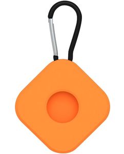 Mobigear Square Key Apple AirTag Hülle Flexibles Silikon Schlüsselanhänger - Orange