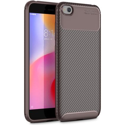Mobigear Racing Xiaomi Redmi Go Hülle Flexibles TPU Backcover - Braun
