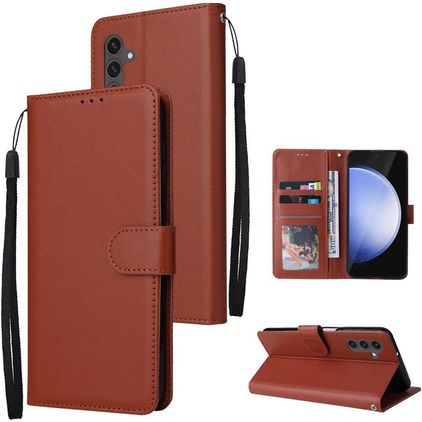 Mobigear Wallet Samsung Galaxy S25 FE Hülle Klapphülle Geldbörse - Braun