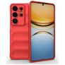 Mobigear Bumpy Samsung Galaxy S26 Ultra Hülle Flexibles TPU Backcover - Rot