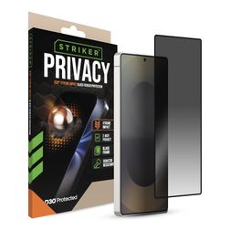Striker Xtreme Impact Privacy Samsung Galaxy S25 Ultra Panzerglas Gehärtetes Glas Displayschutz Privacy - Hüllenfreundlich - Schwarz