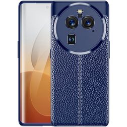Mobigear Luxury OPPO Find X6 Pro Hülle Flexibles TPU Backcover - Blau