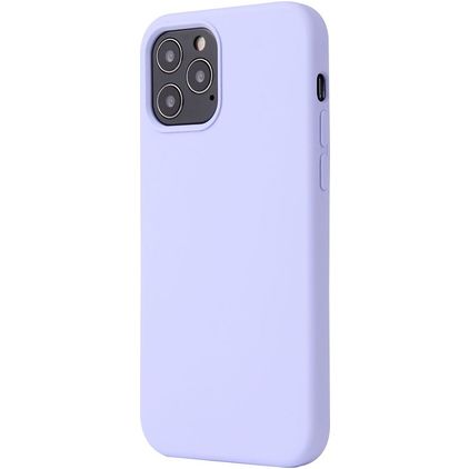 Mobigear Rubber Touch iPhone 12 Silikon Hülle Backcover - Lila