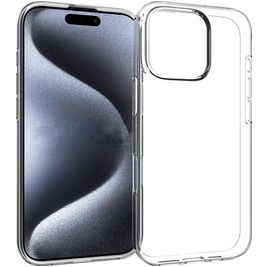 Mobigear Basics Durchsichtig iPhone 16 Pro Hülle Flexibles TPU Backcover - Transparent