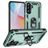 Mobigear Armor ring Samsung Galaxy A36 Hülle Hardcase Backcover Stoßfest mit Ringhalter - Grün