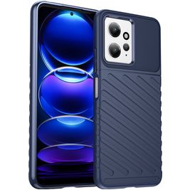 Mobigear Groove Xiaomi Redmi Note 12 Hülle Flexibles TPU Backcover - Blau