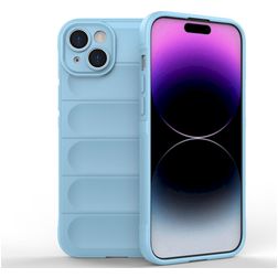 Mobigear Bumpy iPhone 15 Plus Hülle Flexibles TPU Backcover - Blau