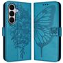 Mobigear Butterfly Samsung Galaxy A27 Hülle Klapphülle Geldbörse - Blau