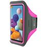 Mobiparts Comfort Fit Handyhalterung Joggen Samsung Galaxy A21s Sporthülle Neopren Sportarmband - Neon Pink