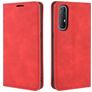 Mobigear Retro Slim OPPO Reno 3 Pro Hülle Klapphülle Geldbörse - Rot