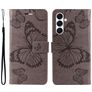 Mobigear Butterfly Samsung Galaxy A26 Hülle Klapphülle Geldbörse - Grau