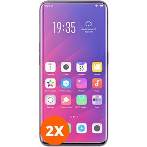 Mobigear OPPO Find X Panzerglas Gehärtetes Glas Displayschutz - Hüllenfreundlich (2er Pack)