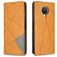 Mobigear Rhombus Slim Nokia G10 Hülle Klapphülle - Cognac