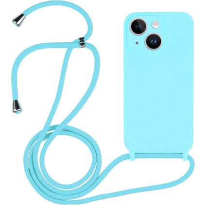Mobigear Lanyard iPhone 14 Plus Silikon Handykette - Blau