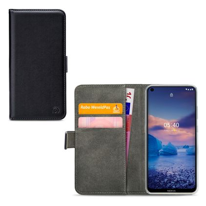 Mobilize Classic Gelly Wallet Nokia 5.4 Klapphülle Portemonnaie - Schwarz