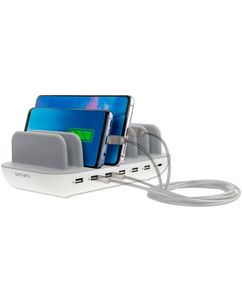 4Smarts Office Charging Station 7 USB Ladestation Power Delivery 60W - Weiß