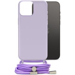 Mobilize Lanyard Gelly iPhone 14 Pro Max Flexibles TPU Handykette - Pastel Purple