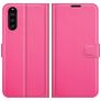 Mobigear Classic Sony Xperia 10 III Hülle Klapphülle Geldbörse - Magenta