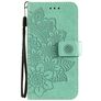 Mobigear Flowers OPPO A54 5G Klapphülle Portemonnaie - Türkis