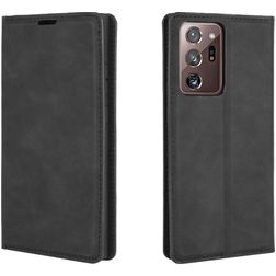 Mobigear Retro Slim Samsung Galaxy Note 20 Ultra Hülle Klapphülle Geldbörse - Schwarz