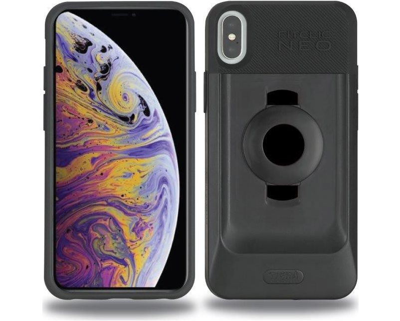 Yoke 40 Nut Cap Mount & TiGRA FITCLIC Neo DRY Case for iPhone XS MAX fits Yamaha FJR 1300 Series (sku 47322)
