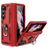 Mobigear Armor Ring Samsung Galaxy Z Fold 5 Hülle Hardcase Backcover Stoßfest mit Ringhalter - Rot