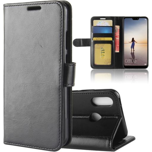 Mobigear Wallet Huawei P20 Lite (2018) Hülle Klapphülle Geldbörse - Schwarz