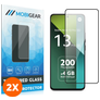 Mobigear Premium Xiaomi Redmi Note 13 Pro 5G Panzerglas Displayschutz - Hüllenfreundlich - Schwarz (2er Pack)