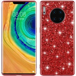 Mobigear Glitter Huawei Mate 30 Pro Hülle Hardcase Backcover - Rot