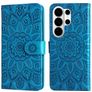 Mobigear Sunflower Samsung Galaxy S26 Ultra Hülle Klapphülle Geldbörse - Blau