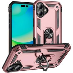 Mobigear Armor Ring iPhone 17 Hülle Hardcase Backcover Stoßfest mit Ringhalter - Roségold
