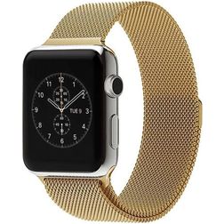 Mobigear Style Loop Milanaise Apple Watch Armband Magnetverschluss - 49/46/45/44 mm - Gold