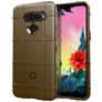 Mobigear Rugged Shield LG K50s Hülle Flexibles TPU Backcover Stoßfest - Braun