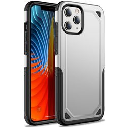 Mobigear Slim Armor iPhone 12 Pro Max Hülle Hardcase Backcover Stoßfest - Silber