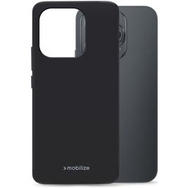 Mobilize Rubber Gelly Honor 400 Lite Hülle Flexibles TPU Backcover - Schwarz