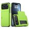 Mobigear Card iPhone 18 Pro Max Hardcase Backcover Shockproof mit Kartenfach - Grün