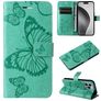 Mobigear Butterfly iPhone 16 Pro Max Hülle Klapphülle Geldbörse - Grün