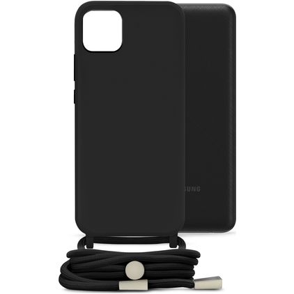 Mobilize Lanyard Gelly Samsung Galaxy A03 Flexibles TPU Handykette - Schwarz