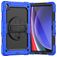 Mobigear SureGrip Xtreme Samsung Galaxy Tab A9 Plus (2023) Hülle Kunststoff,Silikon Backcover + Schulterträger + Ständer - Blau