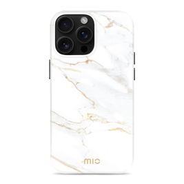 MIO iPhone 16 Pro MagSafe Hülle Hardcase Backcover - White Marble