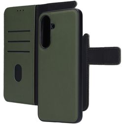 Mobiparts Samsung Galaxy A36 Hülle Echtes Leder Abnehmbare 2in1 Klapphülle Geldbörse - Grün