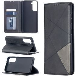 Mobigear Rhombus Slim Samsung Galaxy S21 Hülle Klapphülle - Schwarz