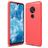 Mobigear Brushed Slim Nokia 7.2 Hülle Flexibles TPU Backcover - Rot