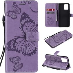 Mobigear Butterfly Realme 8 Pro Hülle Klapphülle Geldbörse - Lila
