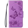 Mobigear Butterfly iPhone SE (2022) Hülle Klapphülle Geldbörse - Lila
